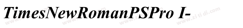 TimesNewRomanPSPro I字体转换